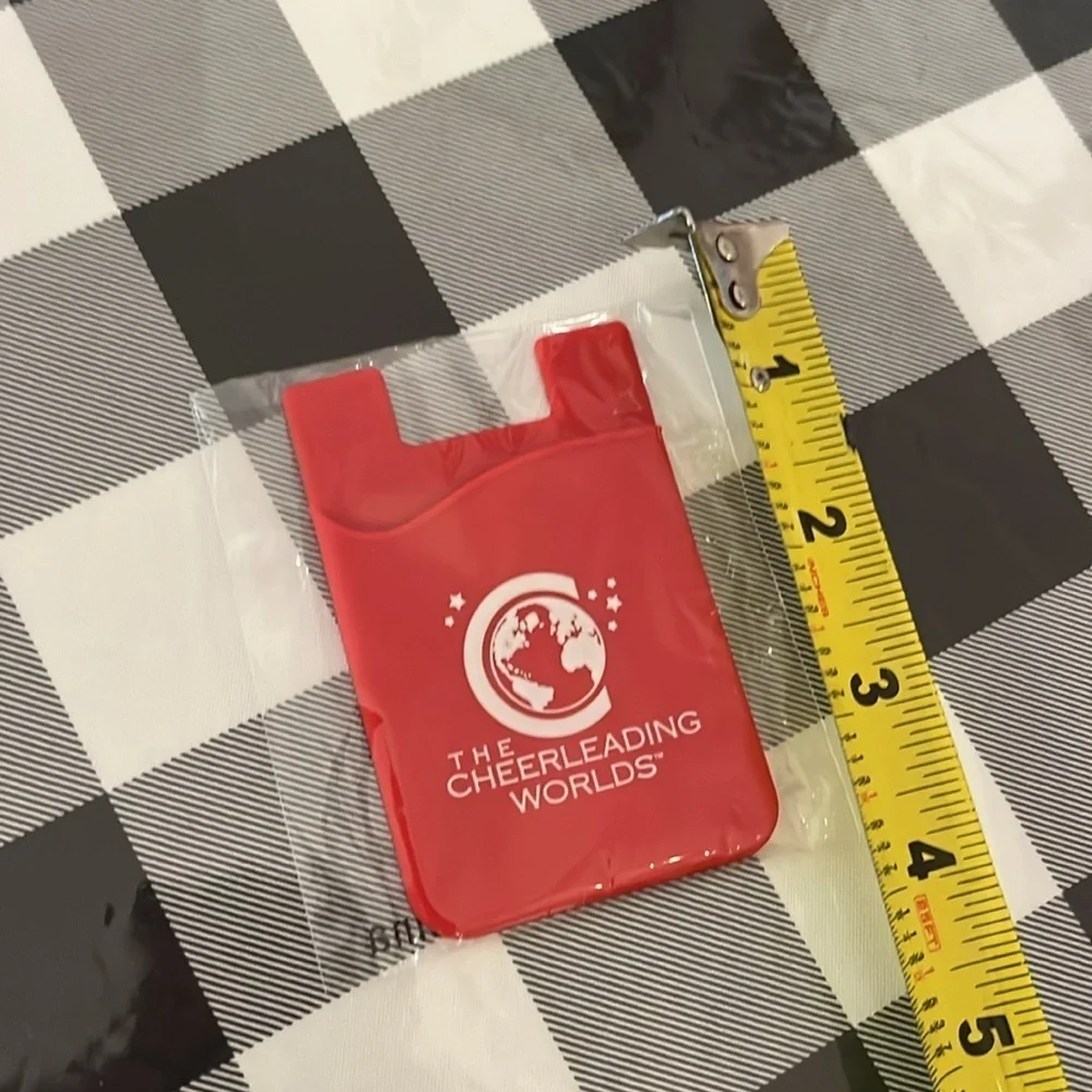 New Cheerleading Worlds Phone Card Holder Red